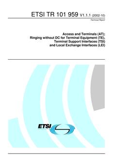 ETSI TR 101 959
