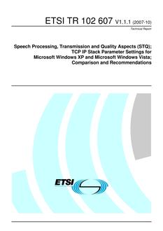 ETSI TR 102 607