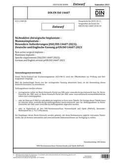DIN EN ISO 14607 - DRAFT