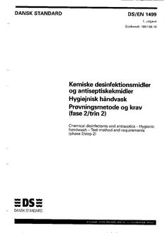 DANSK DS/EN 1499