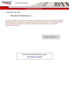 NR NR/L2/ELP/CTM028 ISSUE 3