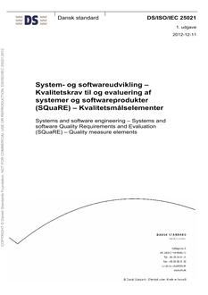DANSK DS/ISO/IEC 25021