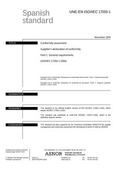 AENOR UNE-EN ISO/IEC 17050-1