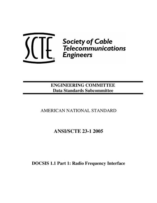 SCTE 23-1 2005