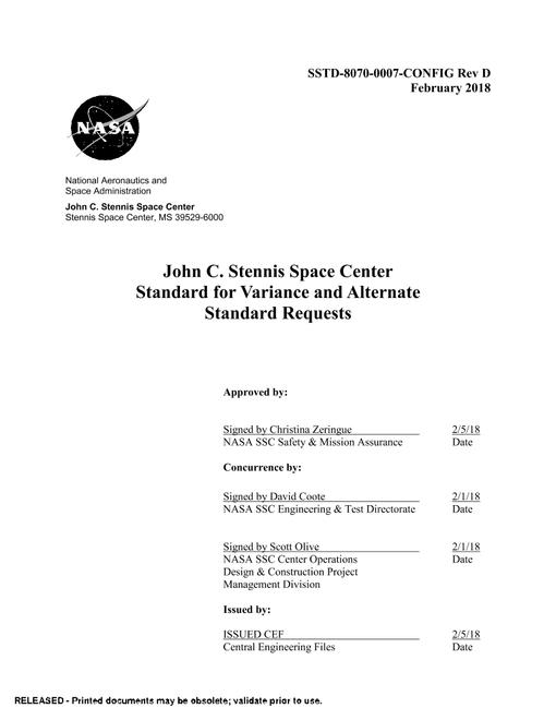 NASA SSTD-8070-0007-CONFIG Rev. D