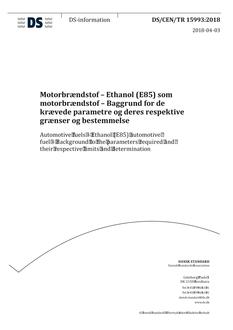 DANSK DS/CEN/TR 15993