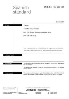 AENOR UNE-EN ISO 105-E05