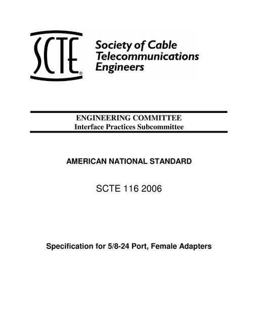 SCTE 116 2006