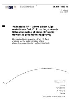 DANSK DS/EN 13880-13
