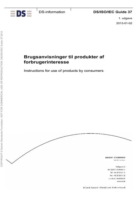 DANSK DS/ISO/IEC GUIDE 37