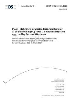 DANSK DS/EN ISO 21305-1