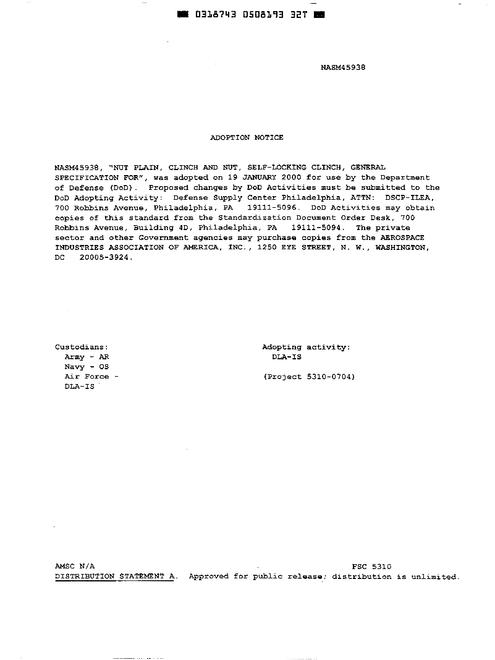 AIA NASM45938