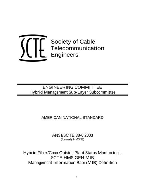 SCTE 38-6 2003