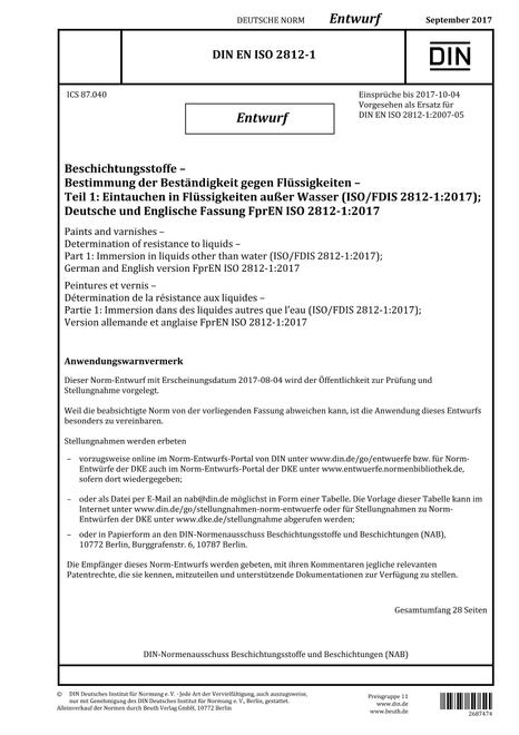 DIN EN ISO 2812-1 - DRAFT