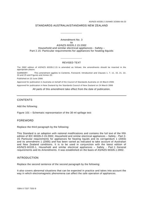 AS/NZS 60335.2.15:2002 AMDT 3