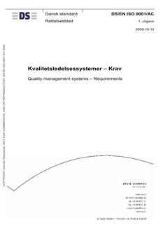 DANSK DS/EN ISO 9001