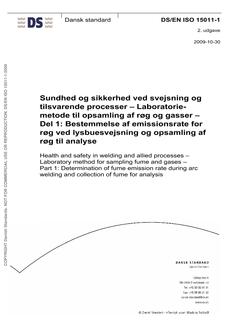 DANSK DS/EN ISO 15011-1