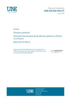 AENOR UNE-EN ISO 20137