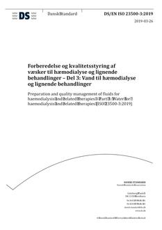 DANSK DS/EN ISO 23500-3
