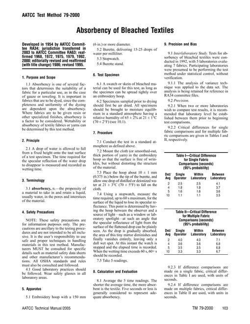 AATCC 79-2000