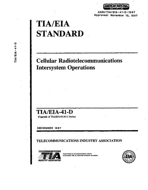 TIA ANSI/TIA/EIA-41-D