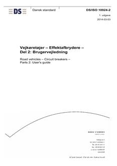 DANSK DS/ISO 10924-2