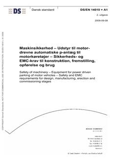 DANSK DS/EN 14010 + A1