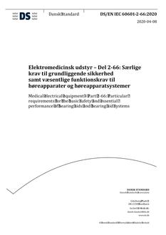 DANSK DS/EN IEC 60601-2-66