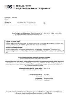 DANSK DSF/ETSI EN 300 338-2 V1.5.0 (2019-10)