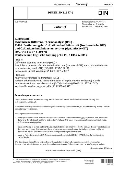 DIN EN ISO 11357-6 - DRAFT