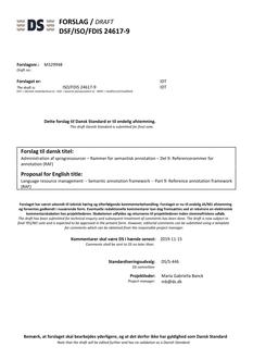 DANSK DSF/ISO/FDIS 24617-9