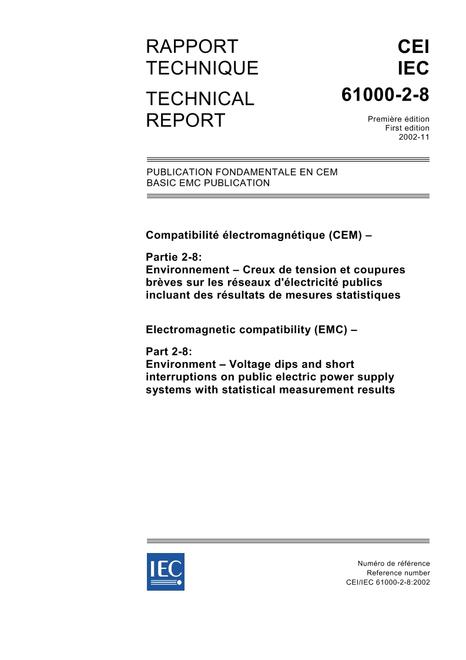 IEC/TR 61000-2-8 Ed. 1.0 b:2002