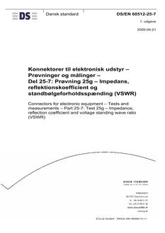 DANSK DS/EN 60512-25-7