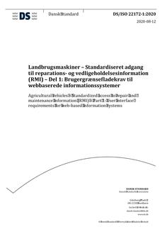 DANSK DS/ISO 22172-1
