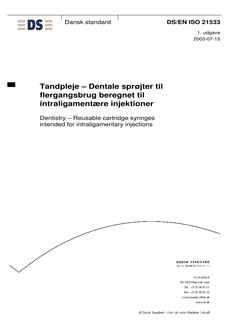 DANSK DS/EN ISO 21533