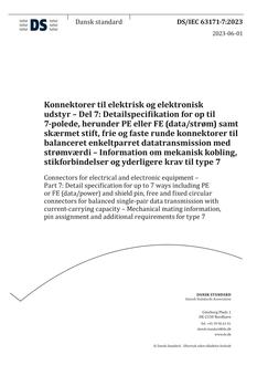 DANSK DS/IEC 63171-7