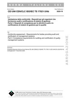 CEI UNI CEN/CLC ISO/IEC TS 17021-3