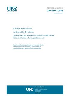 AENOR UNE-ISO 10003
