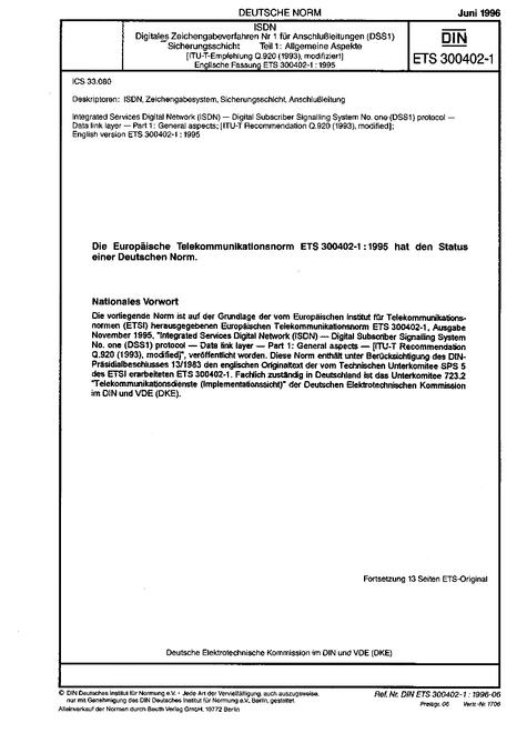 DIN ETS 300402-1