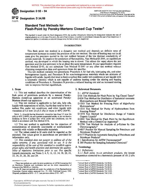 ASTM D93-94