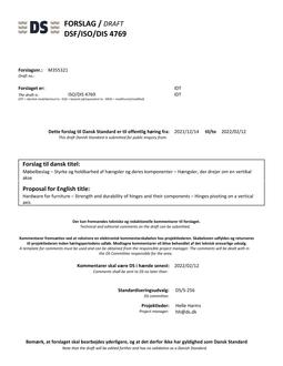 DANSK DSF/ISO/DIS 4769