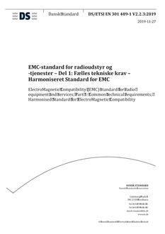 DANSK DS/ETSI EN 301 489-1 V2.2.3
