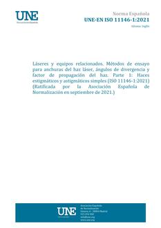 AENOR UNE-EN ISO 11146-1