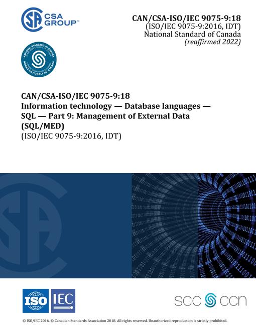CAN/CSA-ISO/IEC 9075-9:18 (R2022)