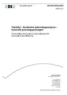 DANSK DS/ISO 20705