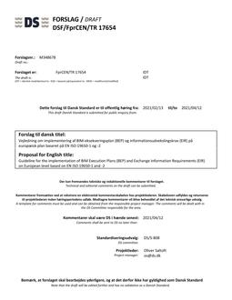 DANSK DSF/FPRCEN/TR 17654