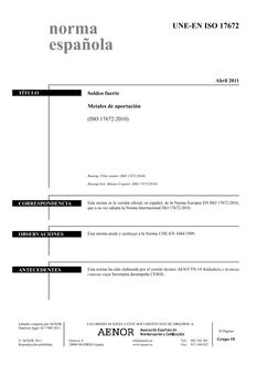 AENOR UNE-EN ISO 17672