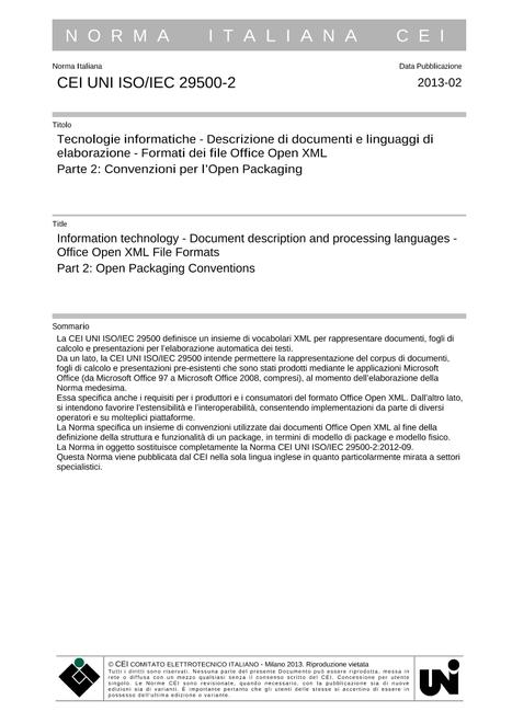 CEI UNI ISO/IEC 29500-2