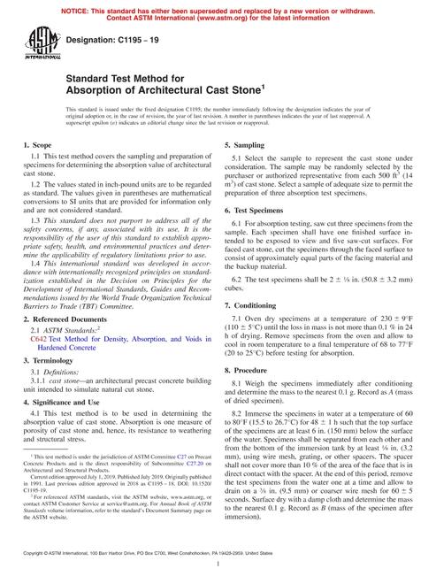ASTM C1195-19