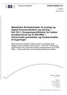 DANSK DS/EN 50288-10-1